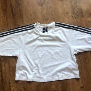 Adidas Crop Top white/black
